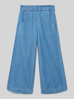Jeansy z szeroką nogawką z czystej bawełny i elastycznym pasem Tom Tailor
