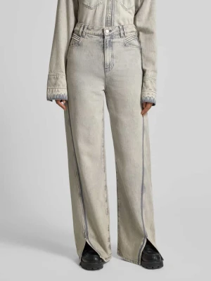 Jeansy z szeroką nogawką z mieszanki bawełny i lyocellu model ‘MARLENE’ Boss Orange