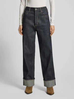 Jeansy z szeroką nogawką z mieszanki bawełny model ‘GEABENA’ HUGO