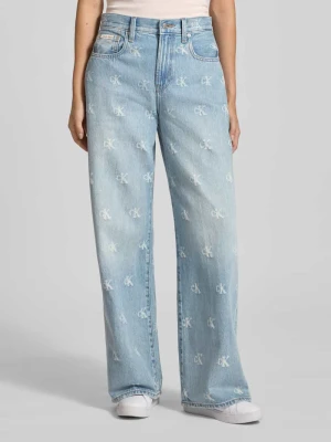 Jeansy z szerokimi nogawkami i 5 kieszeniami Calvin Klein Jeans