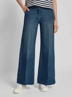 Jeansy z szerokimi nogawkami i wpuszczanymi kieszeniami Stefanel