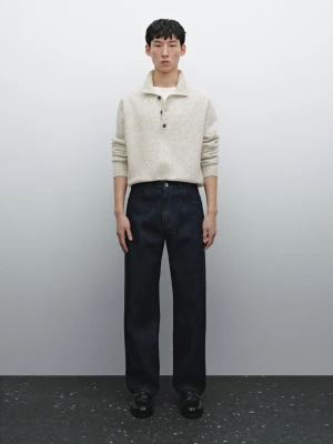 Jeansy Z Szerokimi Nogawkami - Indygo - - Massimo Dutti - Mężczyzna
