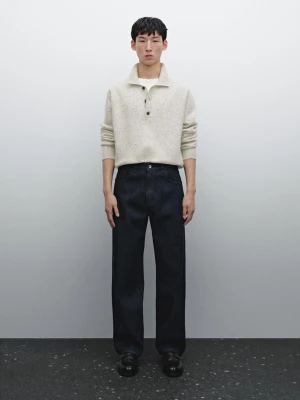 Jeansy Z Szerokimi Nogawkami - Indygo - - Massimo Dutti - Mężczyzna