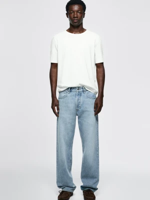 Jeansy Z Szerokimi Nogawkami - Jasnoniebieski - Massimo Dutti - Male