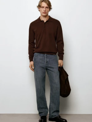 Jeansy Z Szerokimi Nogawkami - Średni Niebieski - Massimo Dutti - Male