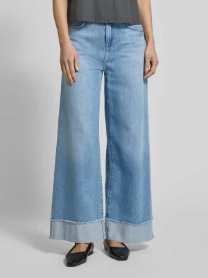 Jeansy z szerokimi nogawkami z brzegiem model 'SVETNY TURN UP' RAFFAELLO ROSSI