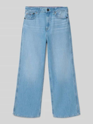Jeansy z szerokimi nogawkami z czystej bawełny Tommy Hilfiger Niebieski