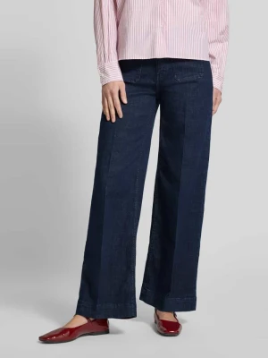 Jeansy z szerokimi nogawkami z Kantami Model 'Miva Authentic' Opus Jeansowy niebieski