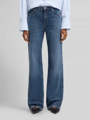 Jeansy z szerokimi nogawkami z mieszanka bawełny model 'GORINNE' HUGO