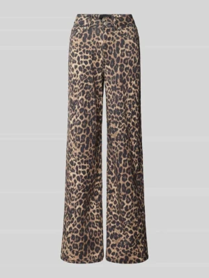 Jeansy z szerokimi nogawkami z mieszanka bawełny model 'ZOE SARAH' JJXX Piaskowy
