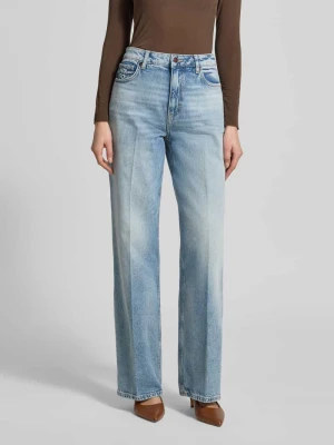 Jeansy z szerokimi nogawkami z mieszanki bawełny model '937_14' HUGO