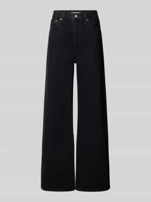 Jeansy z szerokimi nogawkami z mieszanki bawełny model 'RIBCAGE' Levi's Czarny