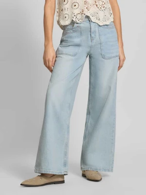 Jeansy z szerokimi nogawkami z naszywanymi wpuszczanymi kieszeniami model 'ZOEL' Bash