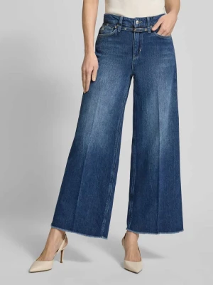 Jeansy z szerokimi nogawkami z paskiem model 'SVENTY' RAFFAELLO ROSSI