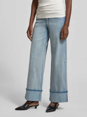 Jeansy z szerokimi nogawkami z utrwaloną zakładką model 'Dikan' My Essential Wardrobe