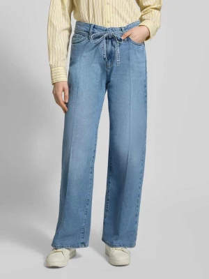 Jeansy z szerokimi nogawkami z wiązanym paskiem Christian Berg Woman