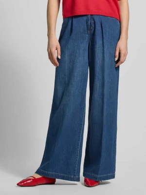 jeansy z szerokimi nogawkami z wpuszczanymi kieszeniami comma