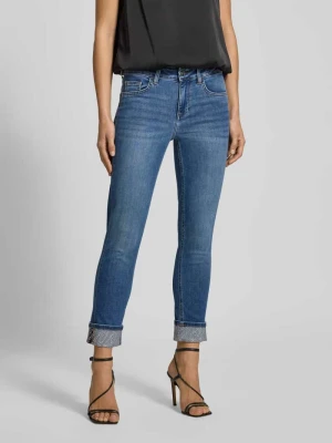 Jeansy z wpuszczanymi kieszeniami model ‘MONROE’ Liu Jo White