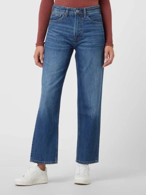 Jeansy z wysokim stanem o kroju relaxed fit z bawełny model ‘Dover’ Pepe Jeans
