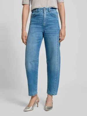 Jeansy z wysokim stanem o kroju relaxed fit ze szwami działowymi Marc Cain