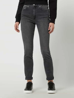 Jeansy z wysokim stanem o kroju skinny fit z dodatkiem streczu Calvin Klein Jeans