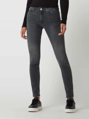 Jeansy z wysokim stanem o kroju skinny fit z dodatkiem streczu model ‘Luzien’ Replay