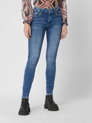 Jeansy z wysokim stanem o kroju skinny fit z dodatkiem streczu model ‘Regent’ Pepe Jeans