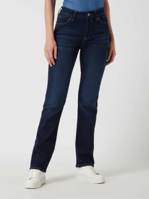 Jeansy z wysokim stanem o kroju straight fit z dodatkiem streczu model ‘Kendra’ Mavi Jeans