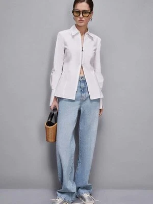 Jeansy z wysokim stanem straight fit PATRIZIA PEPE