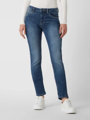 Jeansy ze średnim stanem o kroju slim fit z dodatkiem streczu model ‘Nancy’ Blue Fire Jeans