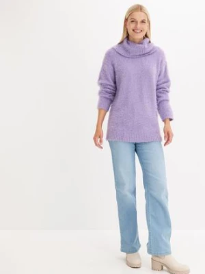 Jeansy ze stretchem, high waist, straight bonprix