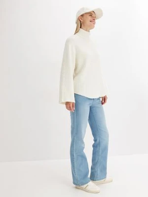 Jeansy ze stretchem, high waist, straight bonprix