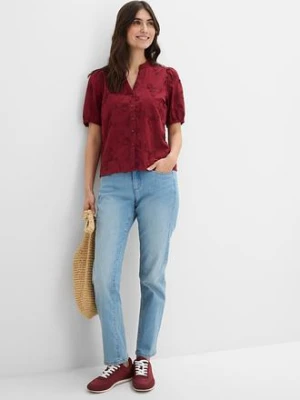 Jeansy ze stretchem, mid waist, prosta nogawka bonprix