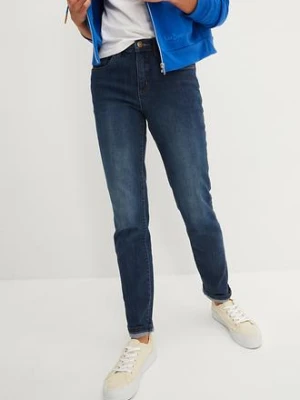 Jeansy ze stretchem, mid waist, prosta nogawka bonprix