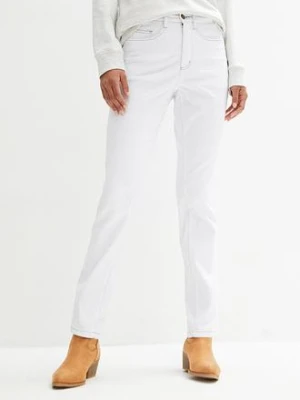 Jeansy ze stretchem, mid waist, prosta nogawka bonprix