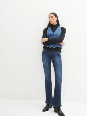 Jeansy ze stretchem o kroju bootcut, mid waist bonprix