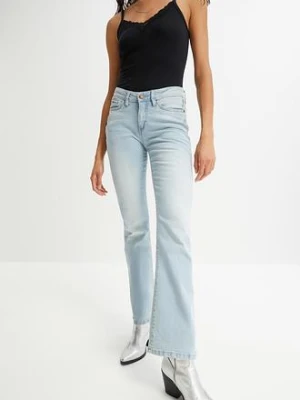 Jeansy ze stretchem o kroju bootcut, mid waist bonprix