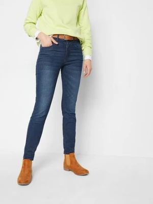 Jeansy ze stretchem, skinny, high waist, cropped bonprix