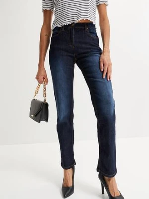Jeansy ze stretchem, straight, mid waist bonprix