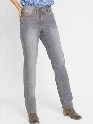 Jeansy ze stretchem, straight, mid waist bonprix