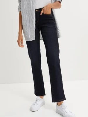 Jeansy ze stretchem, straight, mid waist bonprix
