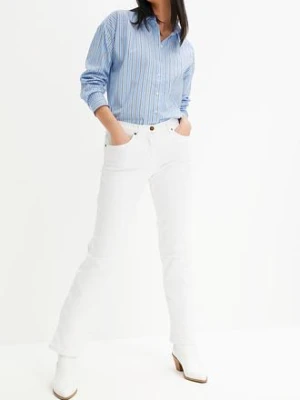Jeansy ze stretchem straight, mid waist bonprix