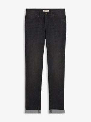 Jeansy ze stretchem straight, mid waist BonPrix czarny