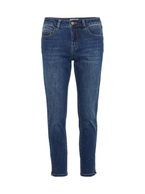 Jeansy Zwężane Cream niebieski denim
