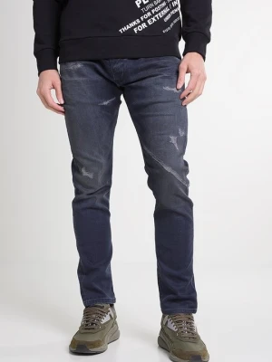 Jeansy Zwężane Diesel niebieski denim
