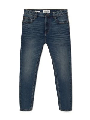 Jeansy Zwężane PULL&BEAR granatowy