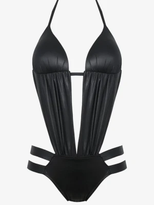 Jednoczęściowy połyskujący kostium kąpielowy monokini Lara 1 Poupee Marilyn