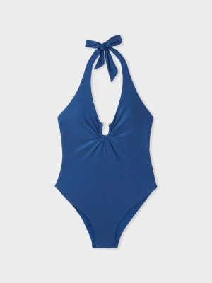 Jednoczęściowy strój kąpielowy opalizujący z pierścieniem Etam