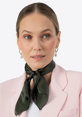 Jednolita damska apaszka z jedwabiu ciemny zielony Wittchen
