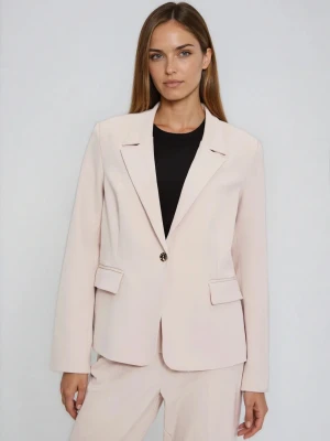 Jednorzędowa marynarka beżowa Moodo